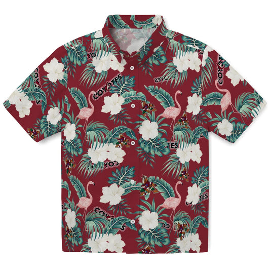 Arizona Coyotes Hawaiian Shirt - Flamingo and Hibiscus – Moonbestprint