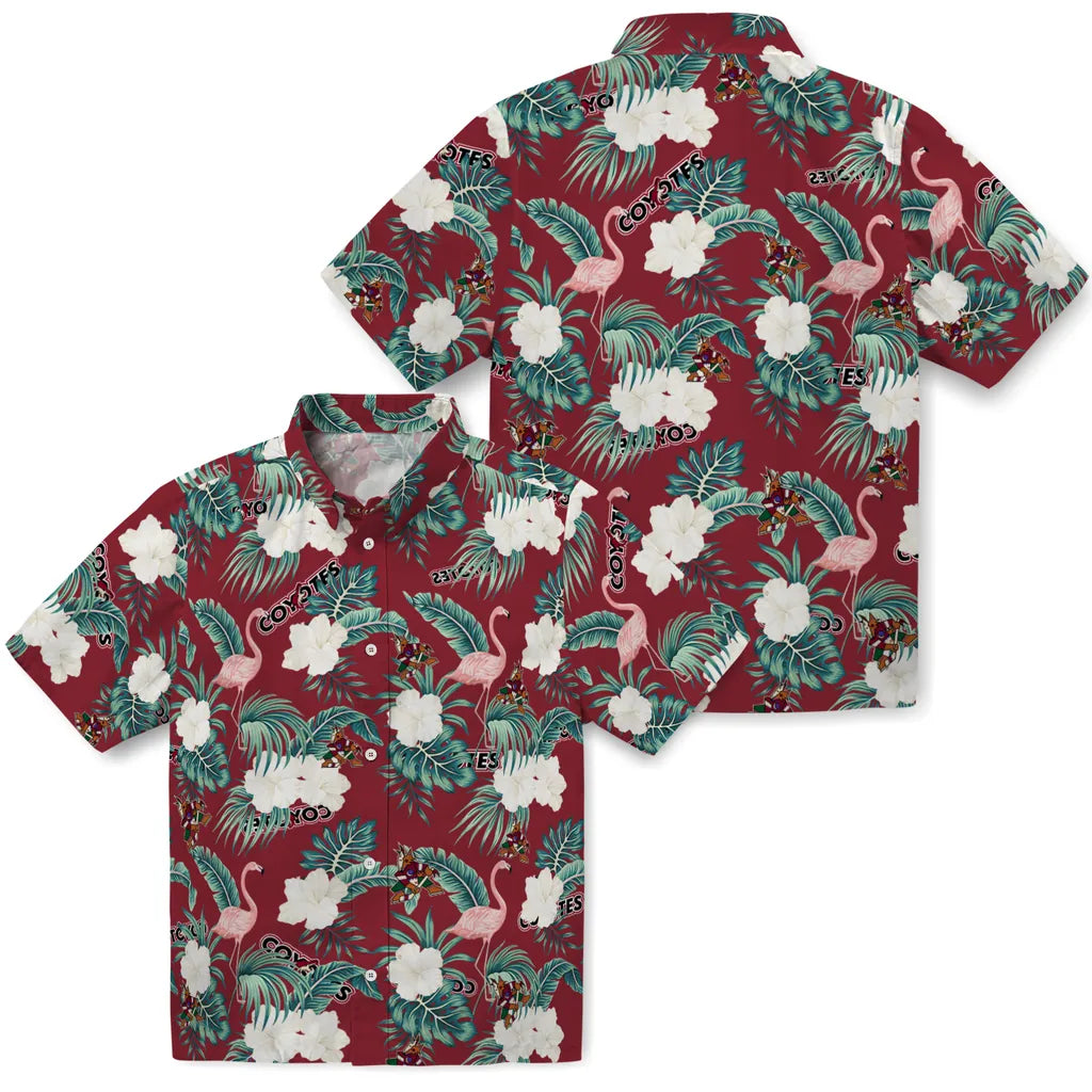 Arizona Coyotes Hawaiian Shirt - Flamingo and Hibiscus – Moonbestprint