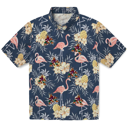 Arizona Coyotes Hawaiian Shirt - Flamingo Hibiscus - Moonbestprint