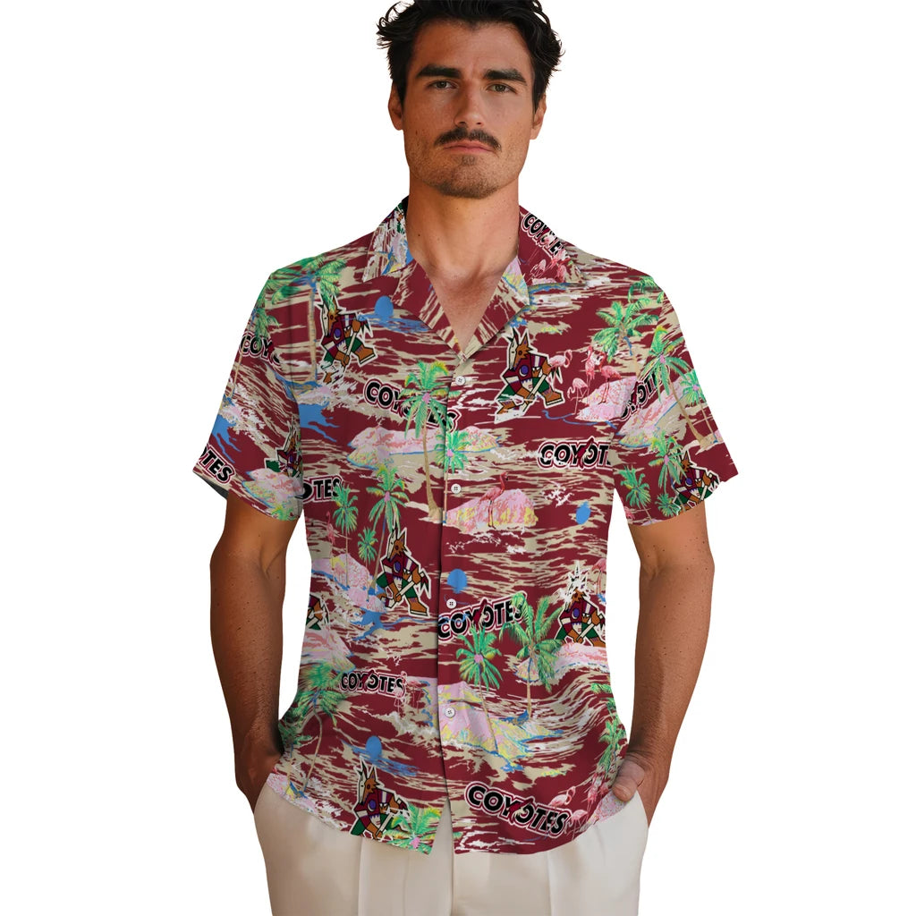 Arizona Coyotes Flamingo Retreat 2026 Hawaiian Shirt – Moonbestprint