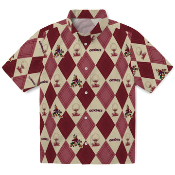 Arizona Coyotes Hawaiian Shirt - Golfing Plaid - Moonbestprint
