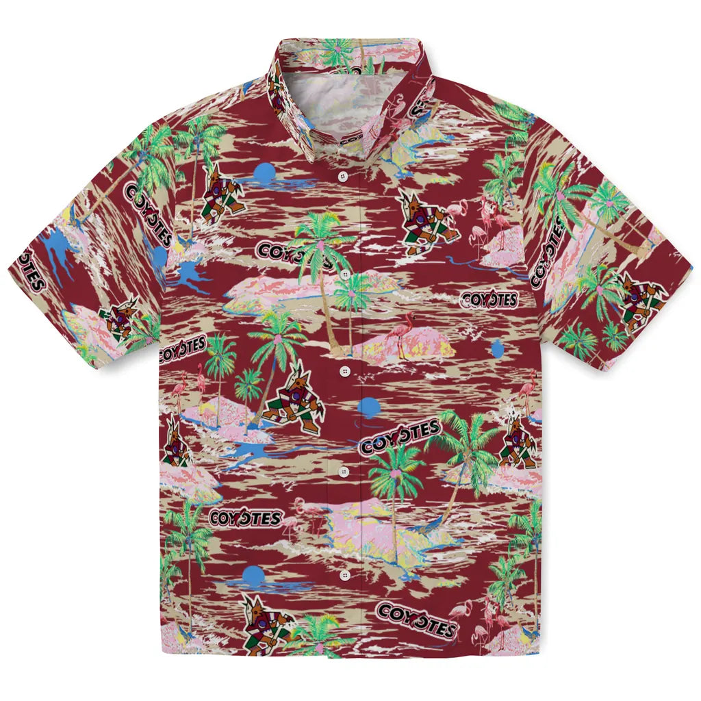 Arizona Coyotes Hawaiian Shirt - Hawaii Island - Moonbestprint
