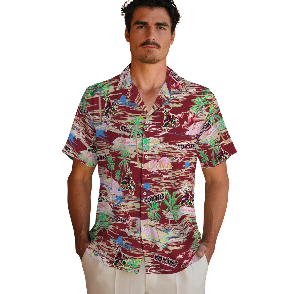 Arizona Coyotes Hawaiian Shirt - Hawaii Island - Moonbestprint