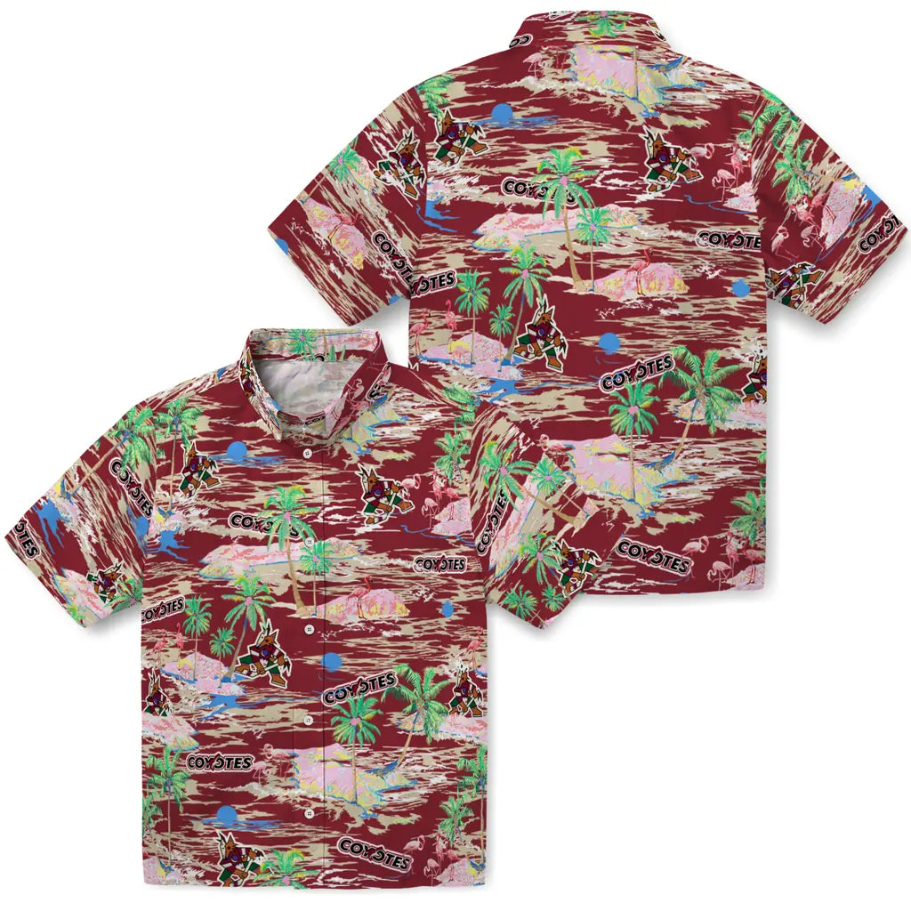 Arizona Coyotes Hawaiian Shirt - Hawaii Island - Moonbestprint