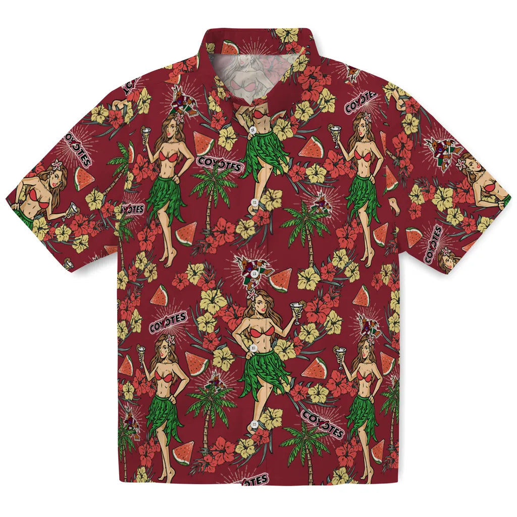 Arizona Coyotes Hawaiian Shirt - Hawaiian Girls Design – Moonbestprint