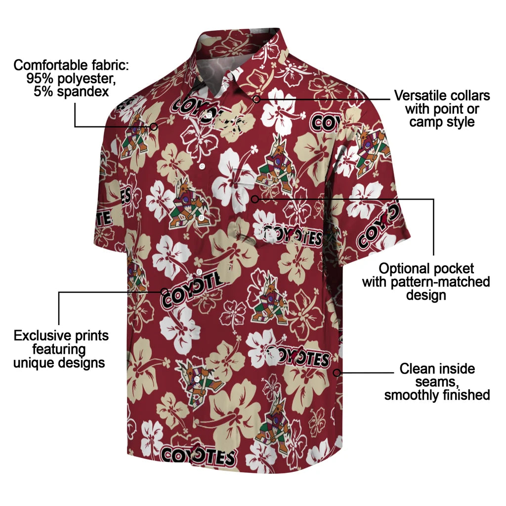 Arizona Coyotes Hibiscus Bloom Hawaiian Shirt – Moonbestprint