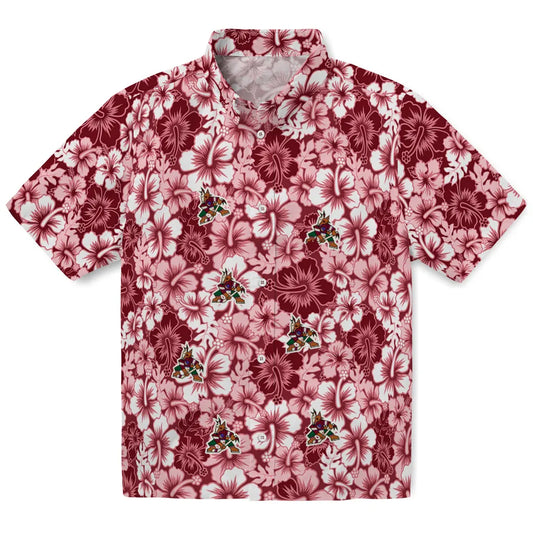 Arizona Coyotes Hawaiian Shirt - Hibiscus Blooms | Moonbestprint