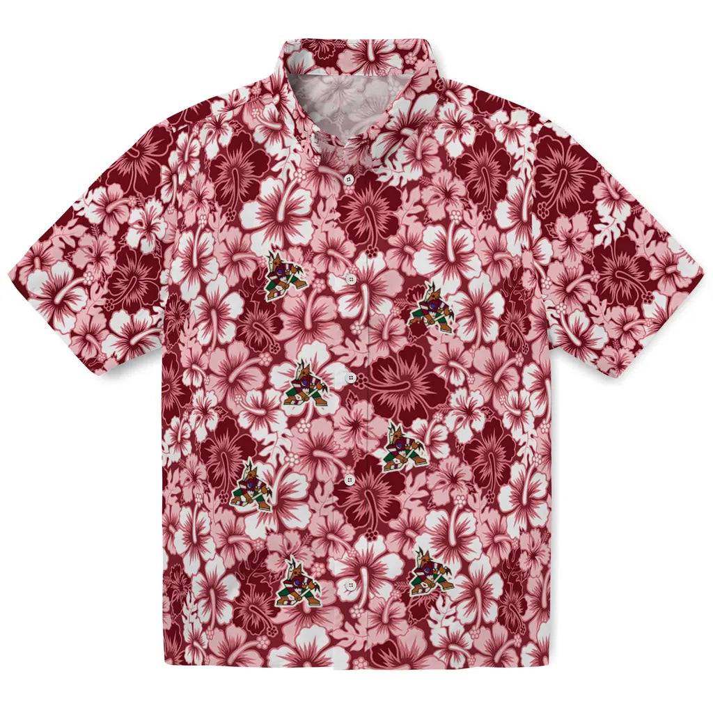 Arizona Coyotes Hawaiian Shirt - Hibiscus Blooms – Moonbestprint