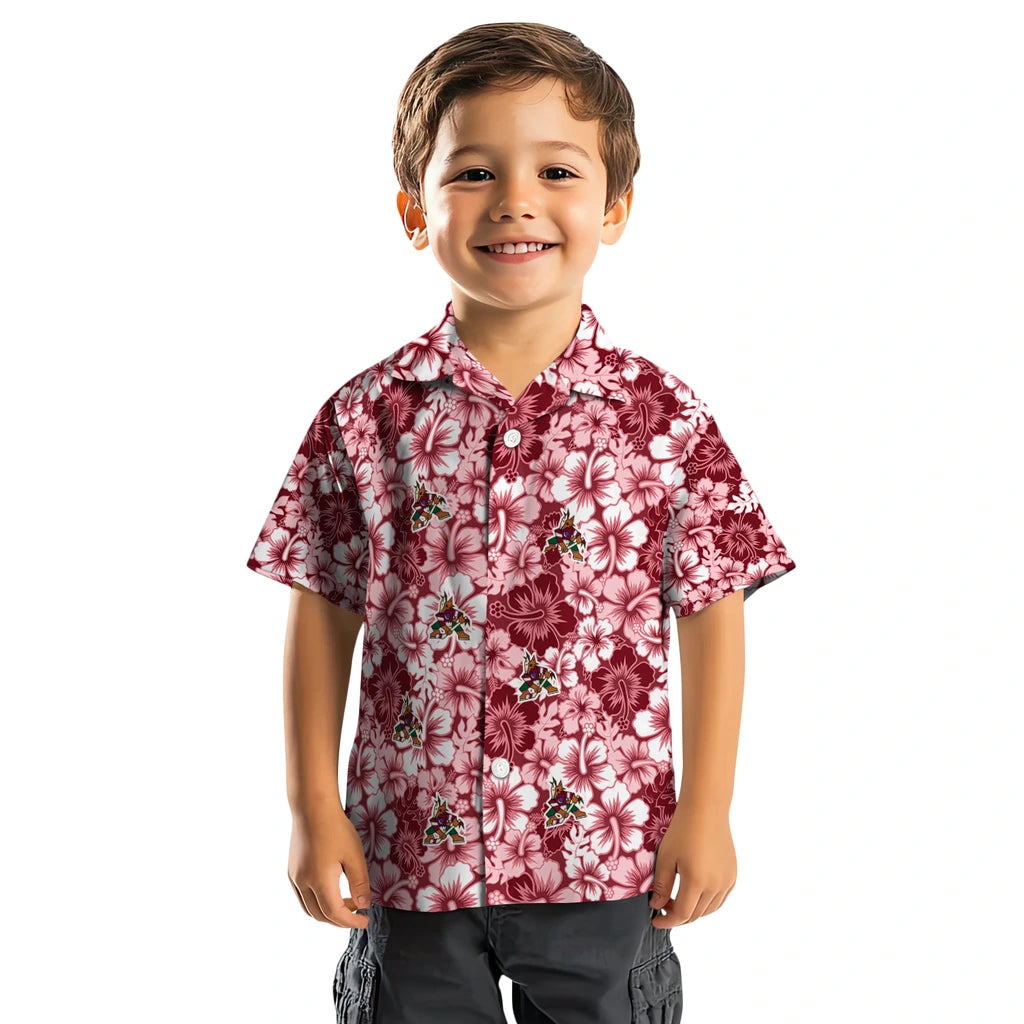 Arizona Coyotes Hawaiian Shirt - Hibiscus Blooms – Moonbestprint
