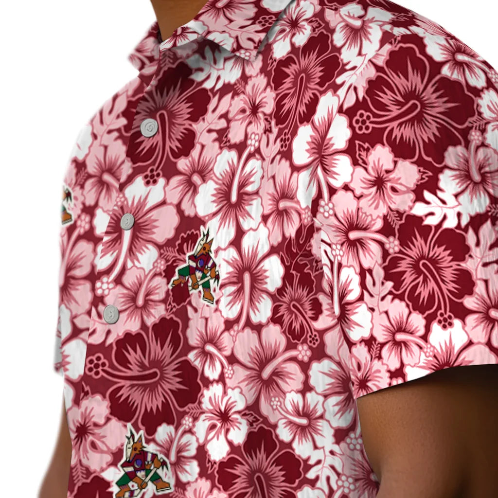 Arizona Coyotes Hawaiian Shirt - Hibiscus Blooms – Moonbestprint