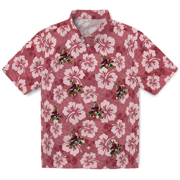 Arizona Coyotes Hawaiian Shirt - Hibiscus Cluster – Moonbestprint