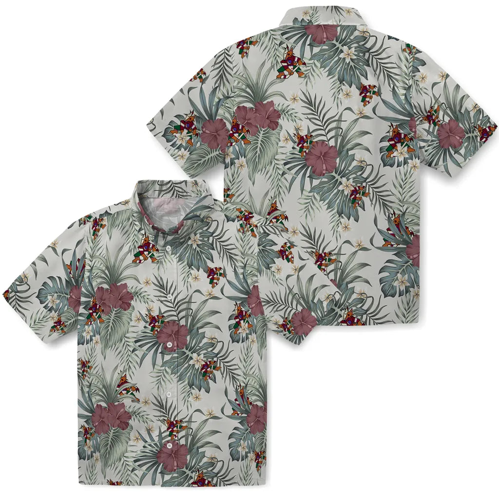 Arizona Coyotes Hawaiian Shirt - Hibiscus Designs – Moonbestprint