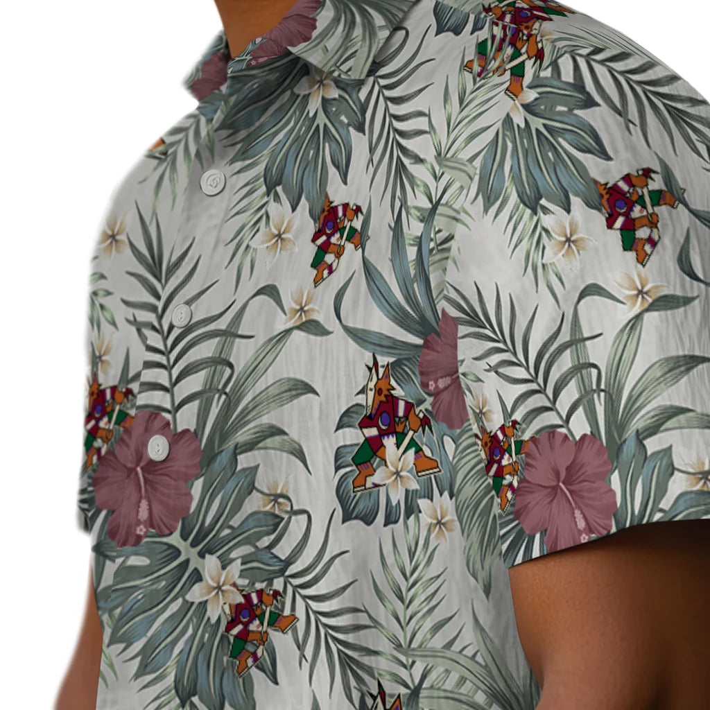 Arizona Coyotes Hawaiian Shirt - Hibiscus Designs – Moonbestprint
