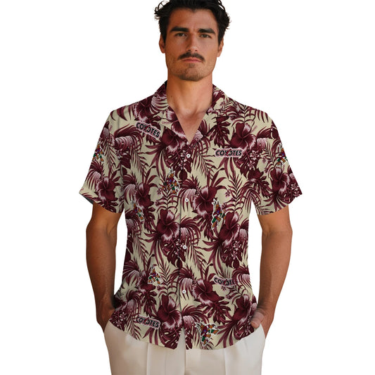 Arizona Coyotes Hawaiian Shirt - Hibiscus Exotic | Moonbestprint