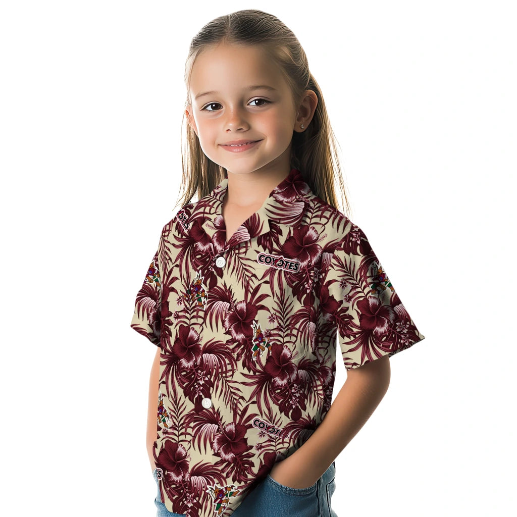 Arizona Coyotes Hawaiian Shirt - Hibiscus Exotic – Moonbestprint