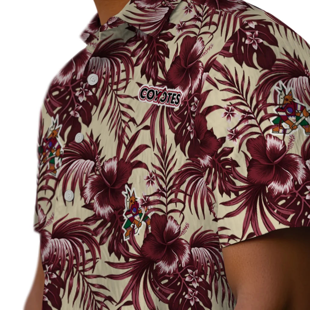 Arizona Coyotes Hawaiian Shirt - Hibiscus Exotic – Moonbestprint