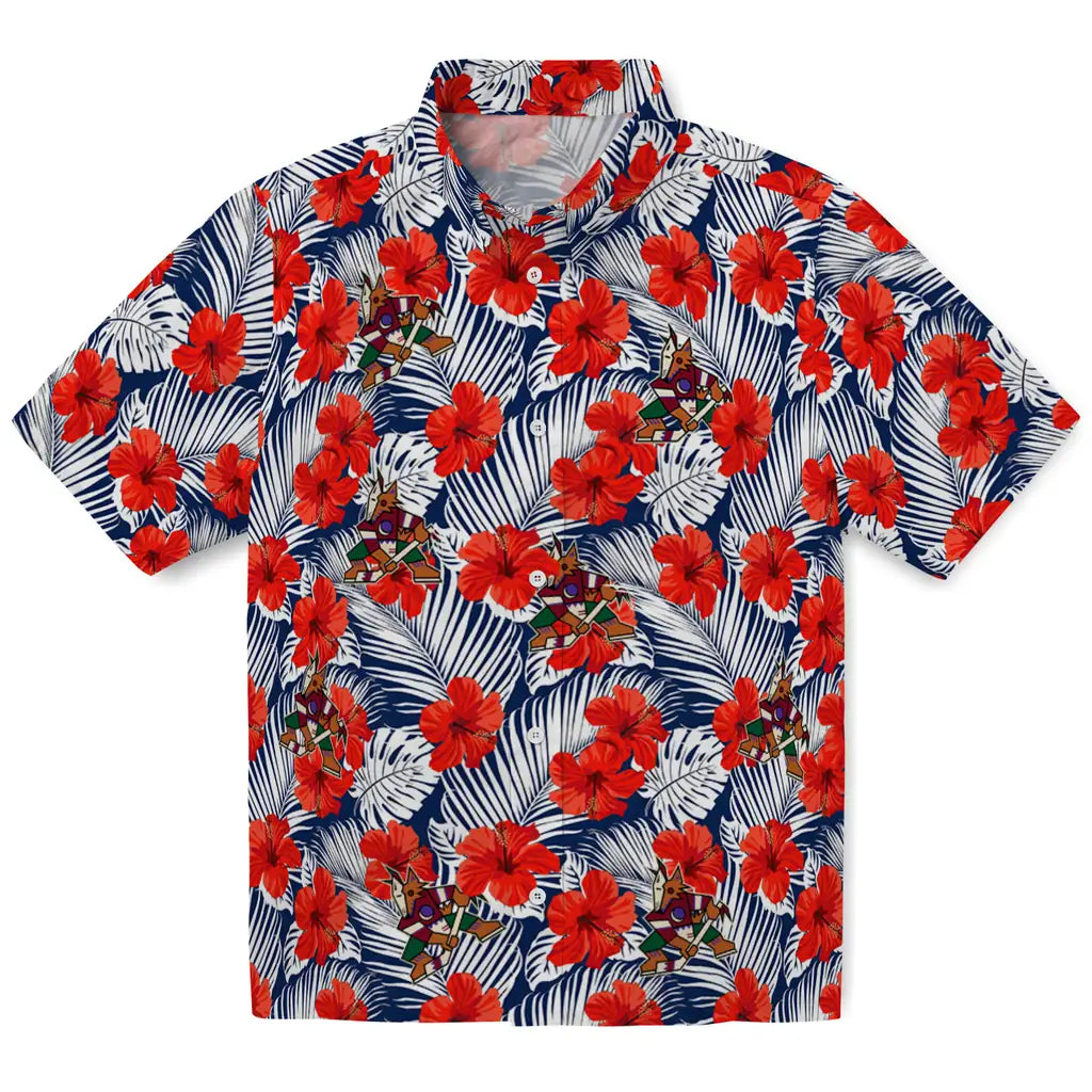 Arizona Coyotes Hawaiian Shirt - Hibiscus Fiesta – Moonbestprint