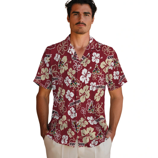 Arizona Coyotes Hawaiian Shirt - Hibiscus Flower Design | Moonbestprint
