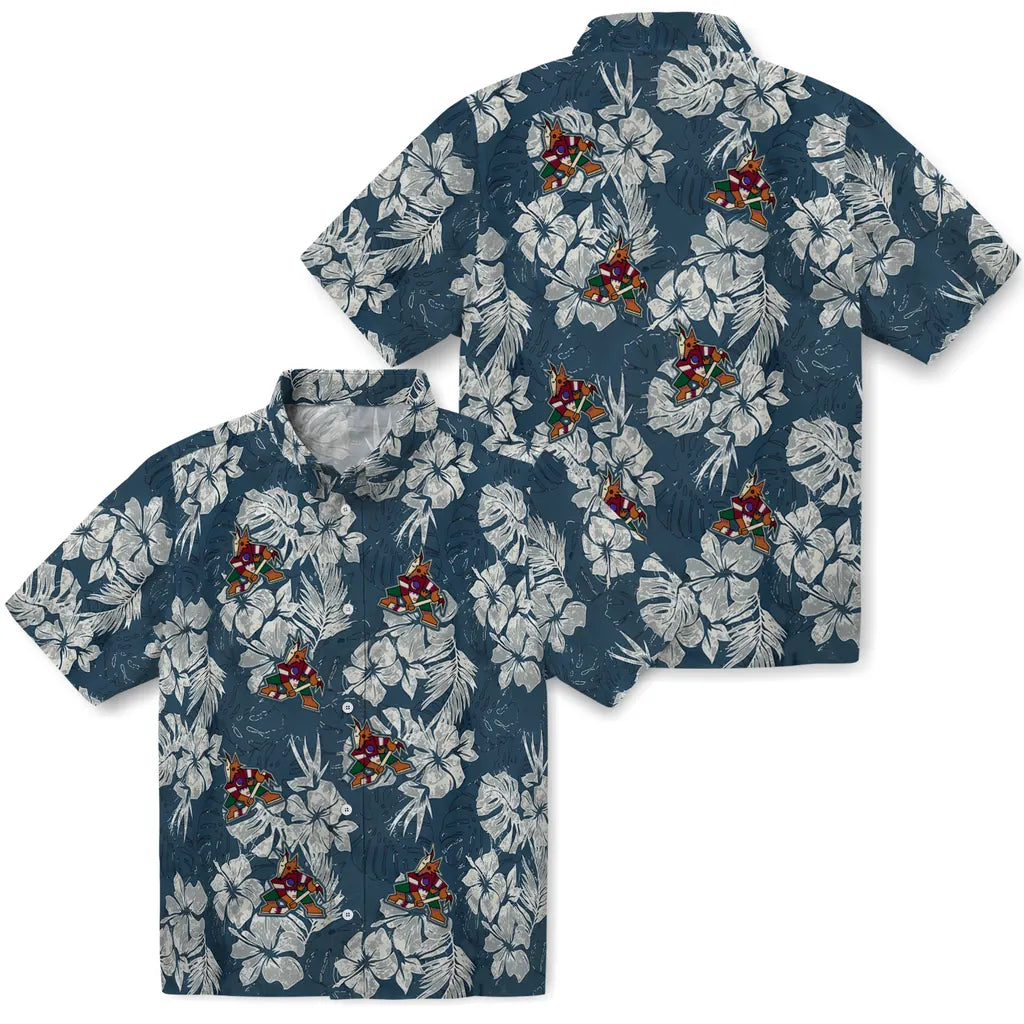 Arizona Coyotes Hawaiian Shirt - Hibiscus Flowers – Moonbestprint