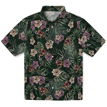 Arizona Coyotes Hawaiian Shirt - Hibiscus Leaves Pattern – Moonbestprint