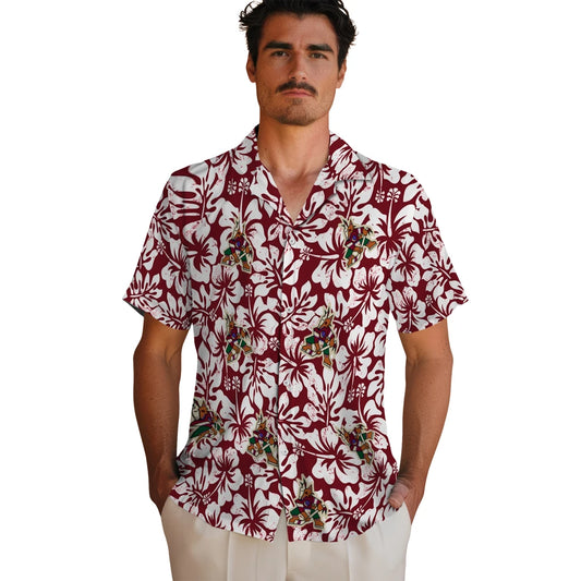 Arizona Coyotes Hawaiian Shirt - Hibiscus Motif | Moonbestprint