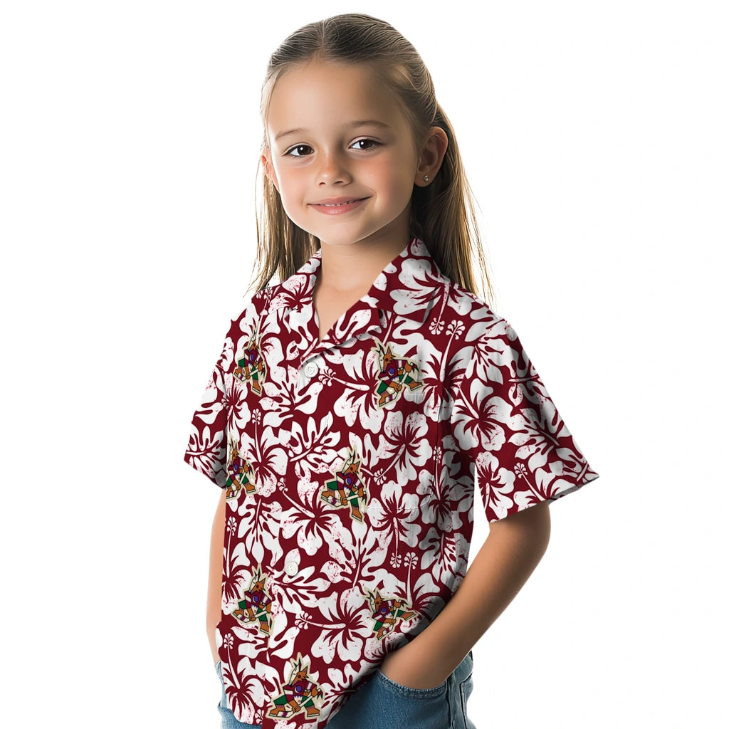 Arizona Coyotes Hawaiian Shirt - Hibiscus Motif – Moonbestprint