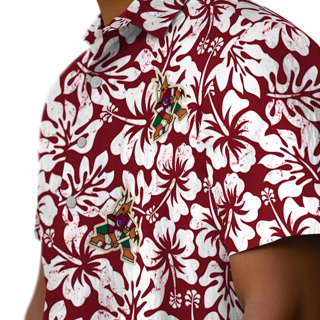 Arizona Coyotes Hawaiian Shirt - Hibiscus Motif – Moonbestprint
