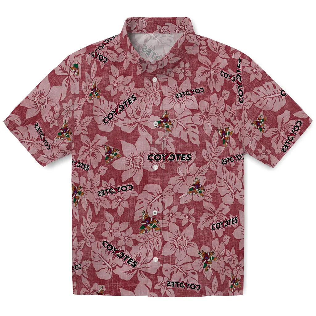 Arizona Coyotes Hawaiian Shirt - Hibiscus Oasis – Moonbestprint