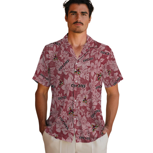 Arizona Coyotes Hawaiian Shirt - Hibiscus Oasis - Moonbestprint