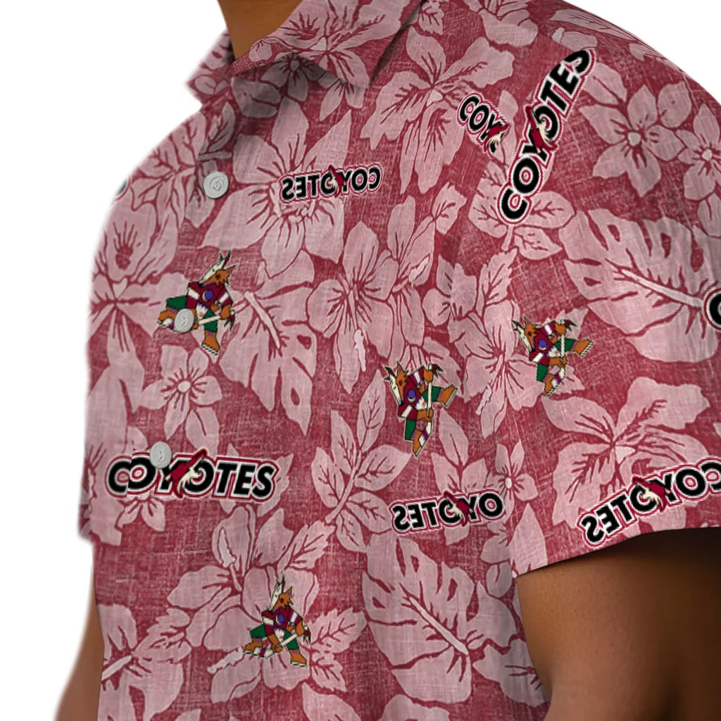 Arizona Coyotes Hawaiian Shirt - Hibiscus Oasis – Moonbestprint