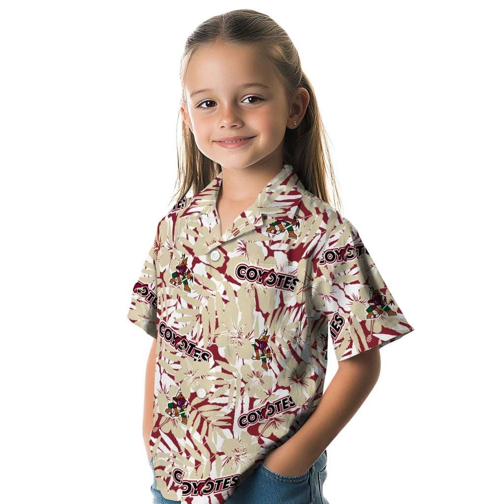 Arizona Coyotes Hawaiian Shirt - Hibiscus Overlay – Moonbestprint