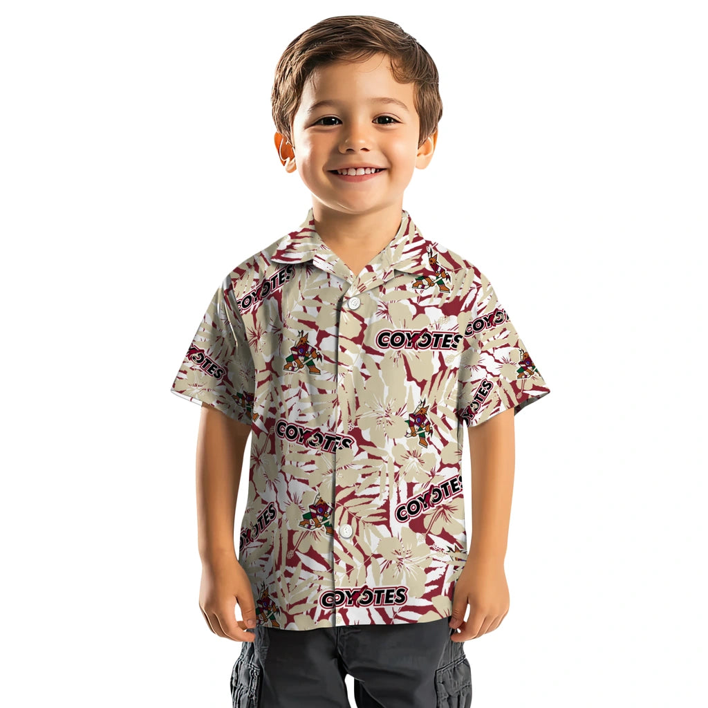 Arizona Coyotes Hawaiian Shirt - Hibiscus Overlay – Moonbestprint