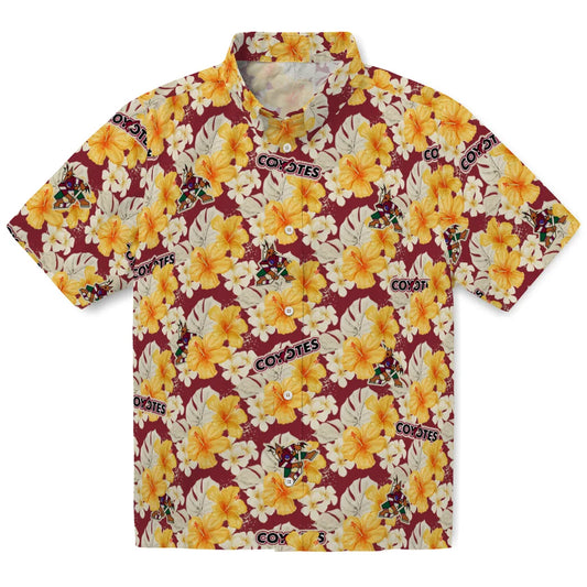 Arizona Coyotes Hawaiian Shirt - Hibiscus Tropics - Moonbestprint