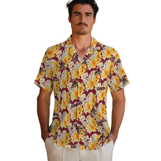 Arizona Coyotes Hawaiian Shirt - Hibiscus Tropics - Moonbestprint