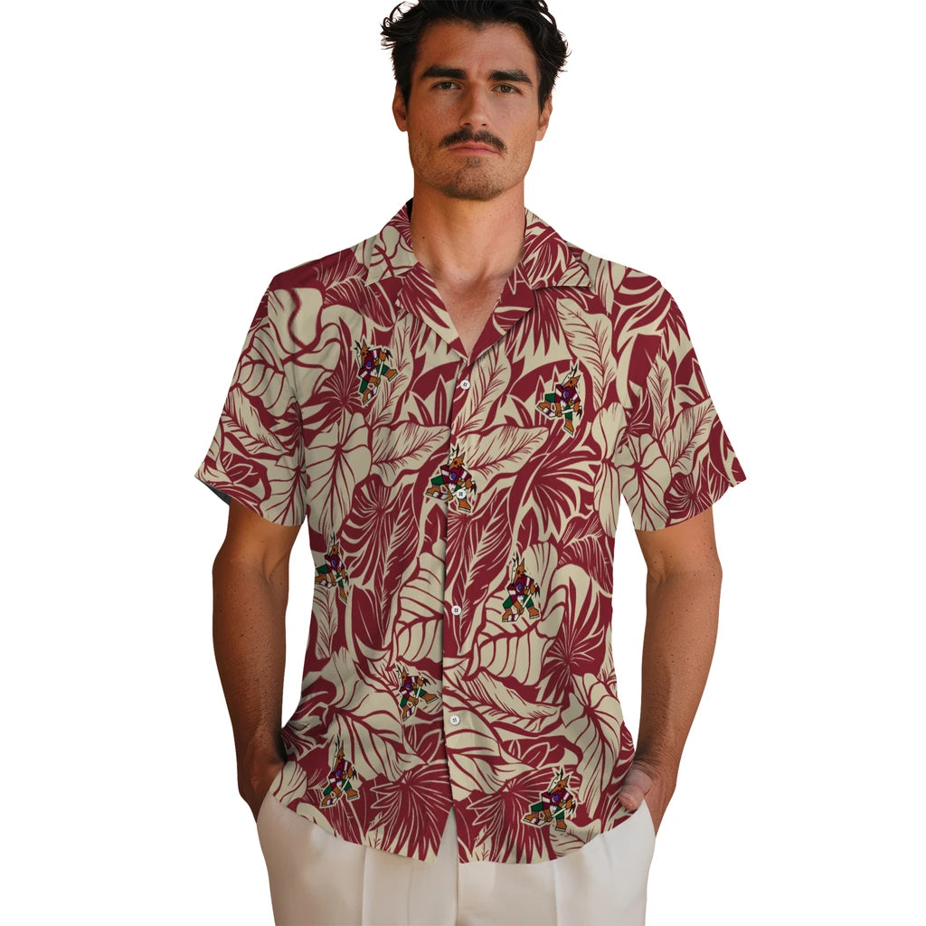 Arizona Coyotes Hawaiian Shirt - Monstera Layer – Moonbestprint