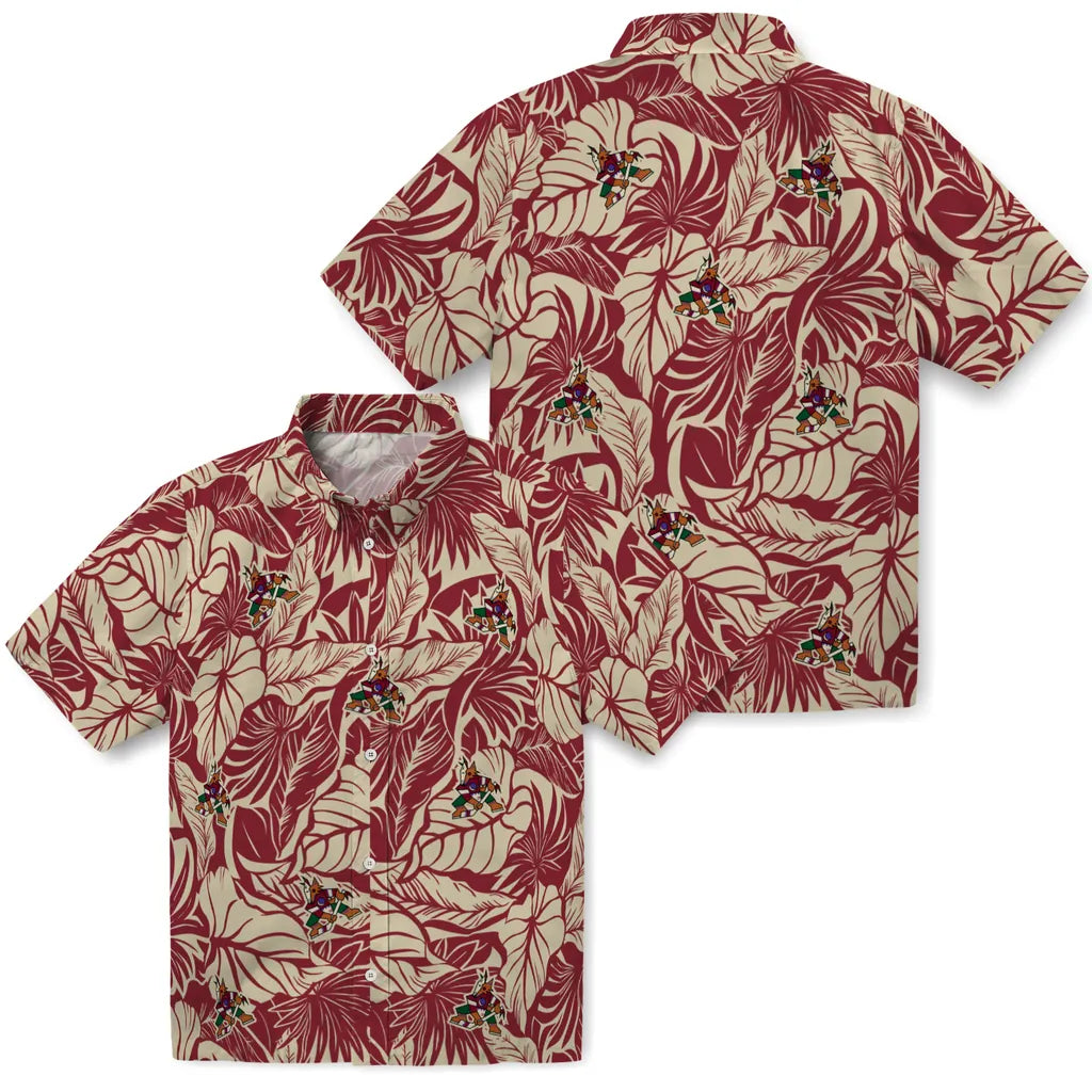 Arizona Coyotes Hawaiian Shirt - Monstera Layer – Moonbestprint