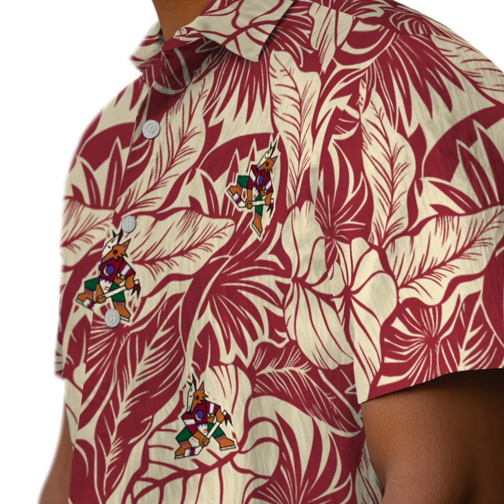 Arizona Coyotes Hawaiian Shirt - Monstera Layer – Moonbestprint