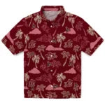 Arizona Coyotes Hawaiian Shirt - Palm And Clouds – Moonbestprint