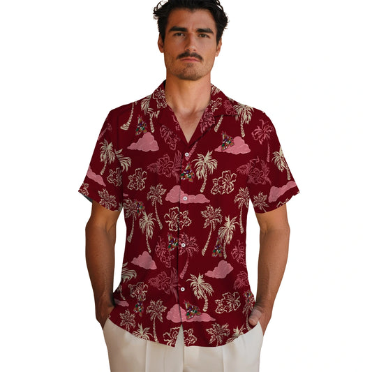 Arizona Coyotes Hawaiian Shirt - Palm And Clouds – Moonbestprint