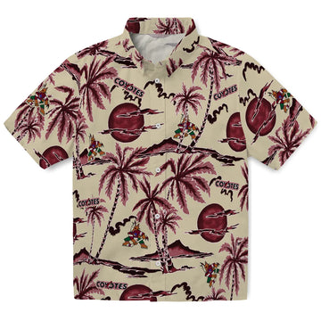Arizona Coyotes Hawaiian Shirt - Palm Sunset - Moonbestprint