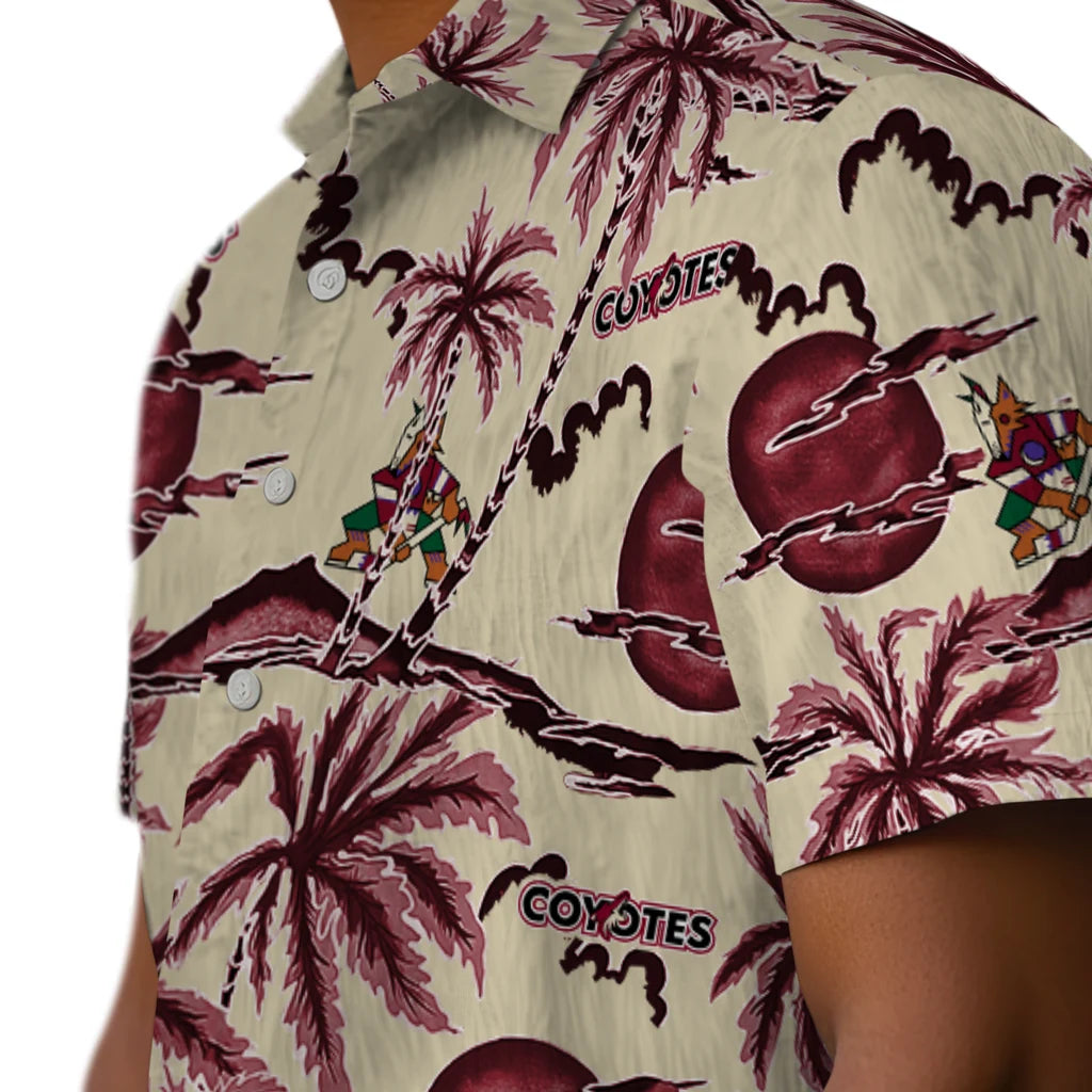 Arizona Coyotes Hawaiian Shirt - Palm Sunset – Moonbestprint