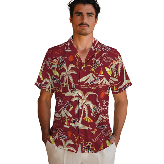 Arizona Coyotes Hawaiian Shirt - Palm Tree Island – Moonbestprint