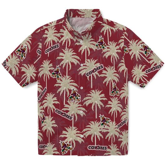 Arizona Coyotes Hawaiian Shirt - Palm Tree Motif – Moonbestprint