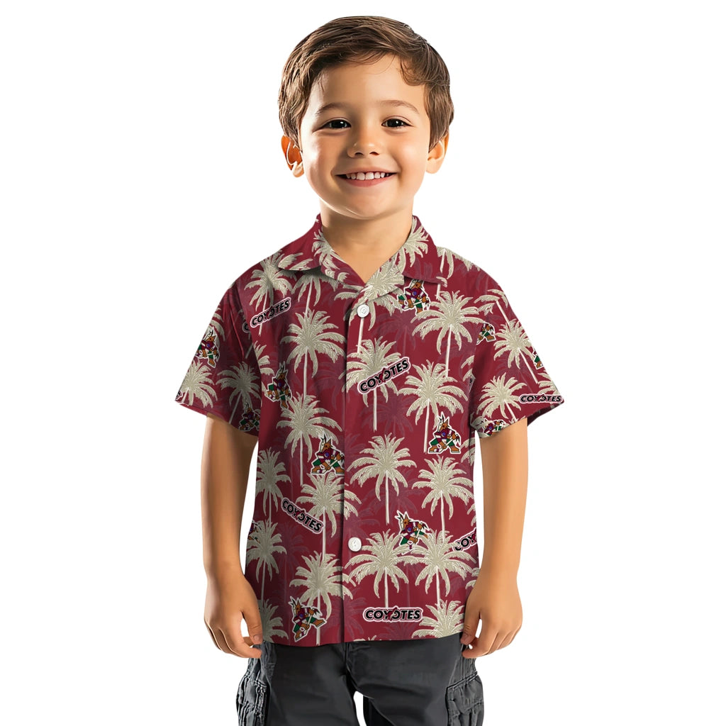 Arizona Coyotes Hawaiian Shirt - Palm Tree Motif – Moonbestprint
