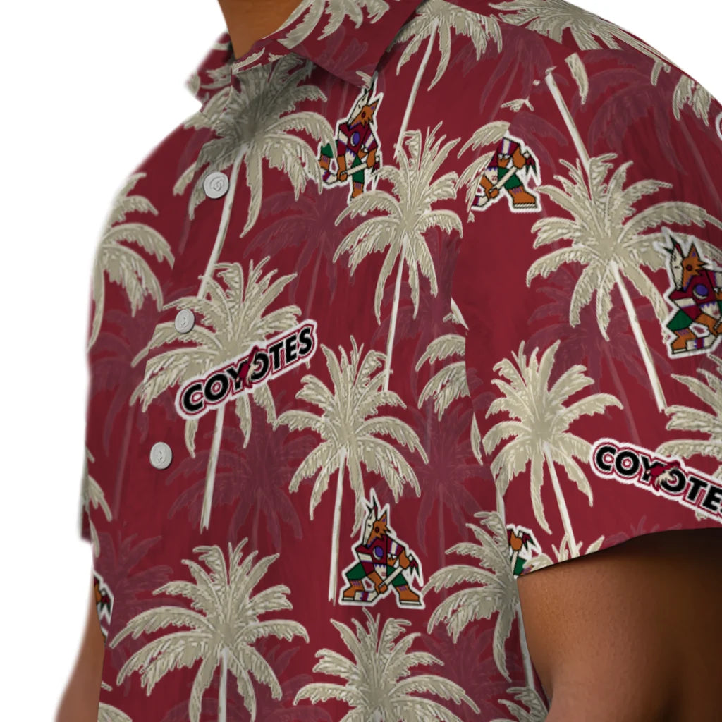 Arizona Coyotes Hawaiian Shirt - Palm Tree Motif – Moonbestprint