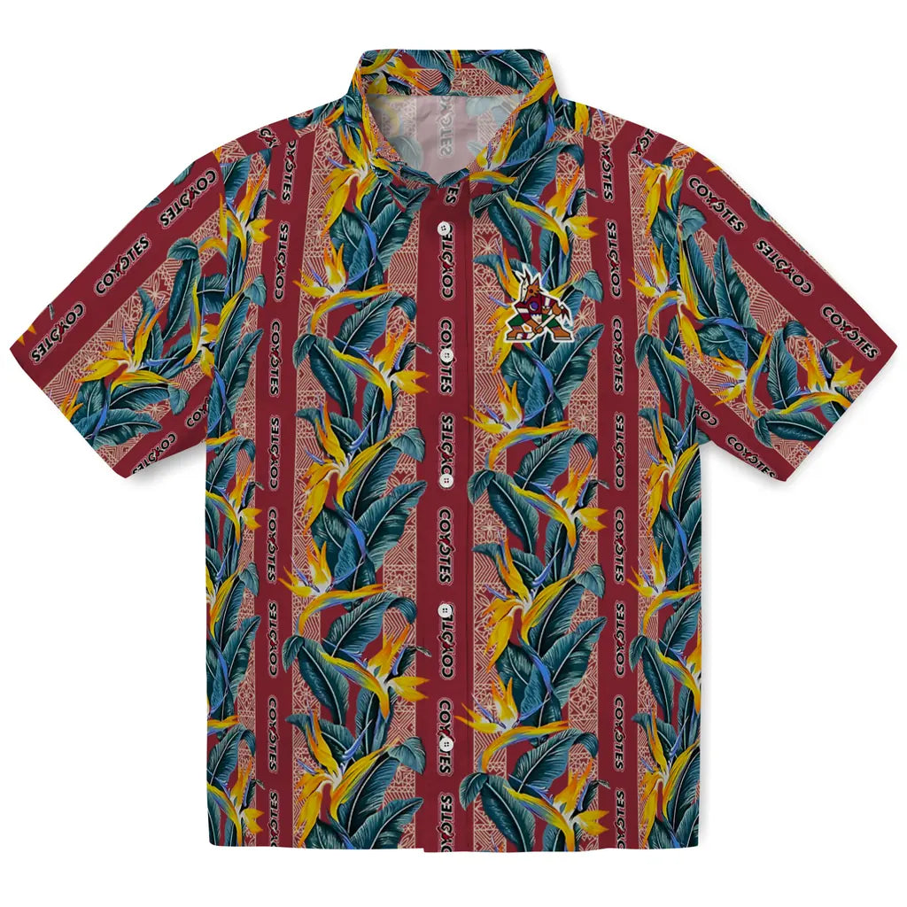 Arizona Coyotes Hawaiian Shirt - Paradise Vines – Moonbestprint