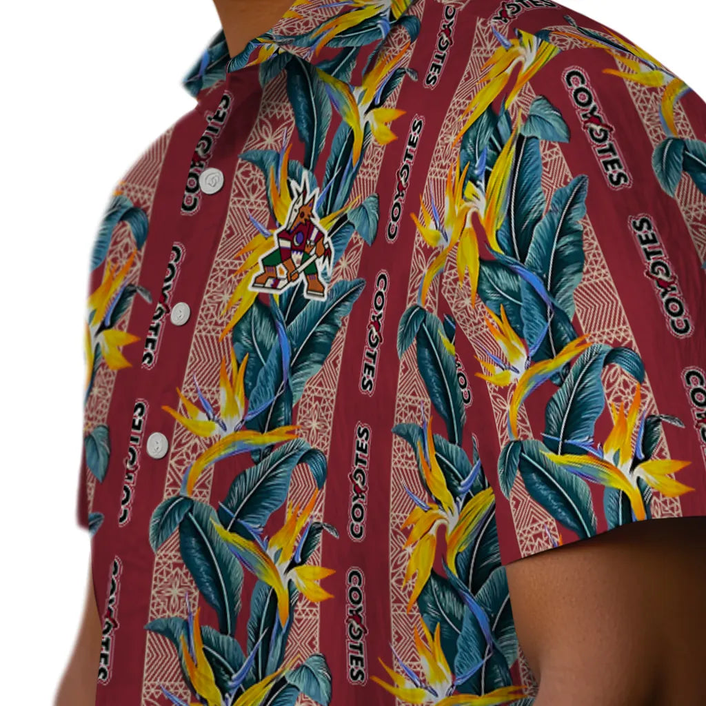 Arizona Coyotes Hawaiian Shirt - Paradise Vines – Moonbestprint