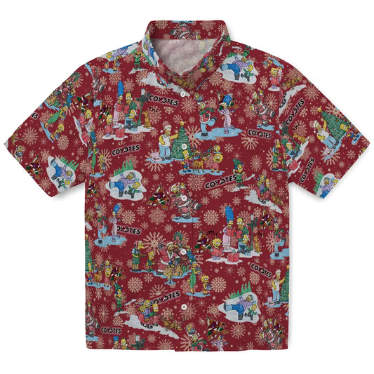 Arizona Coyotes Hawaiian Shirt - Simpsons Christmas - Moonbestprint