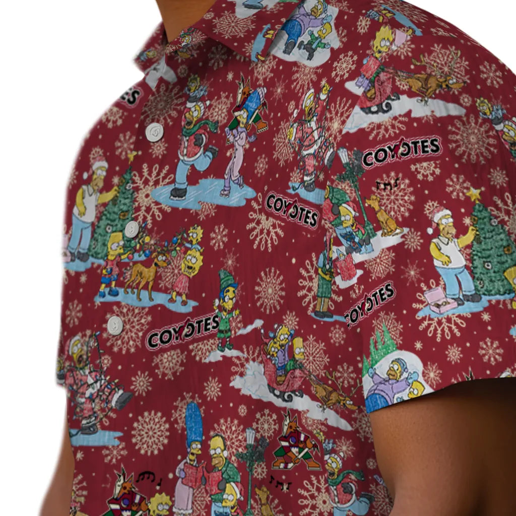 Arizona Coyotes Hawaiian Shirt - Simpsons Christmas – Moonbestprint