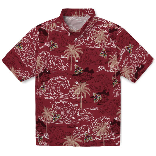Arizona Coyotes Hawaiian Shirt - Wave Palm - Moonbestprint